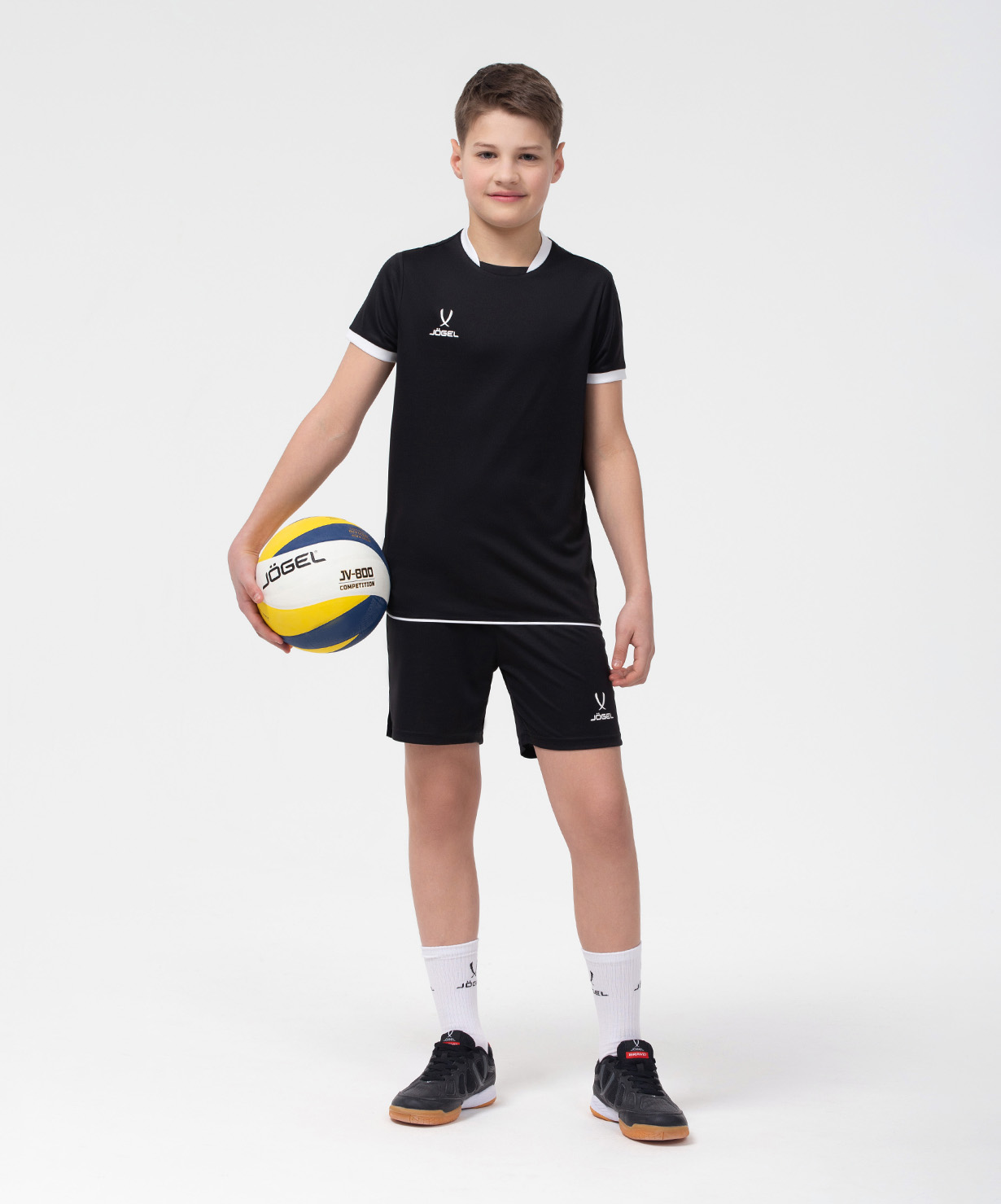 Фото Футболка волейбольная JOGEL CAMP, черный, детский со склада магазина Спортев