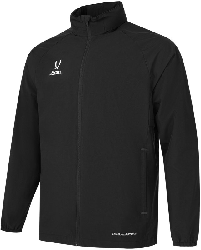 Фото Куртка ветрозащитная Jogel REMIER PerFormPROOF FZ Rain Jacket черный 4943 со склада магазина Спортев