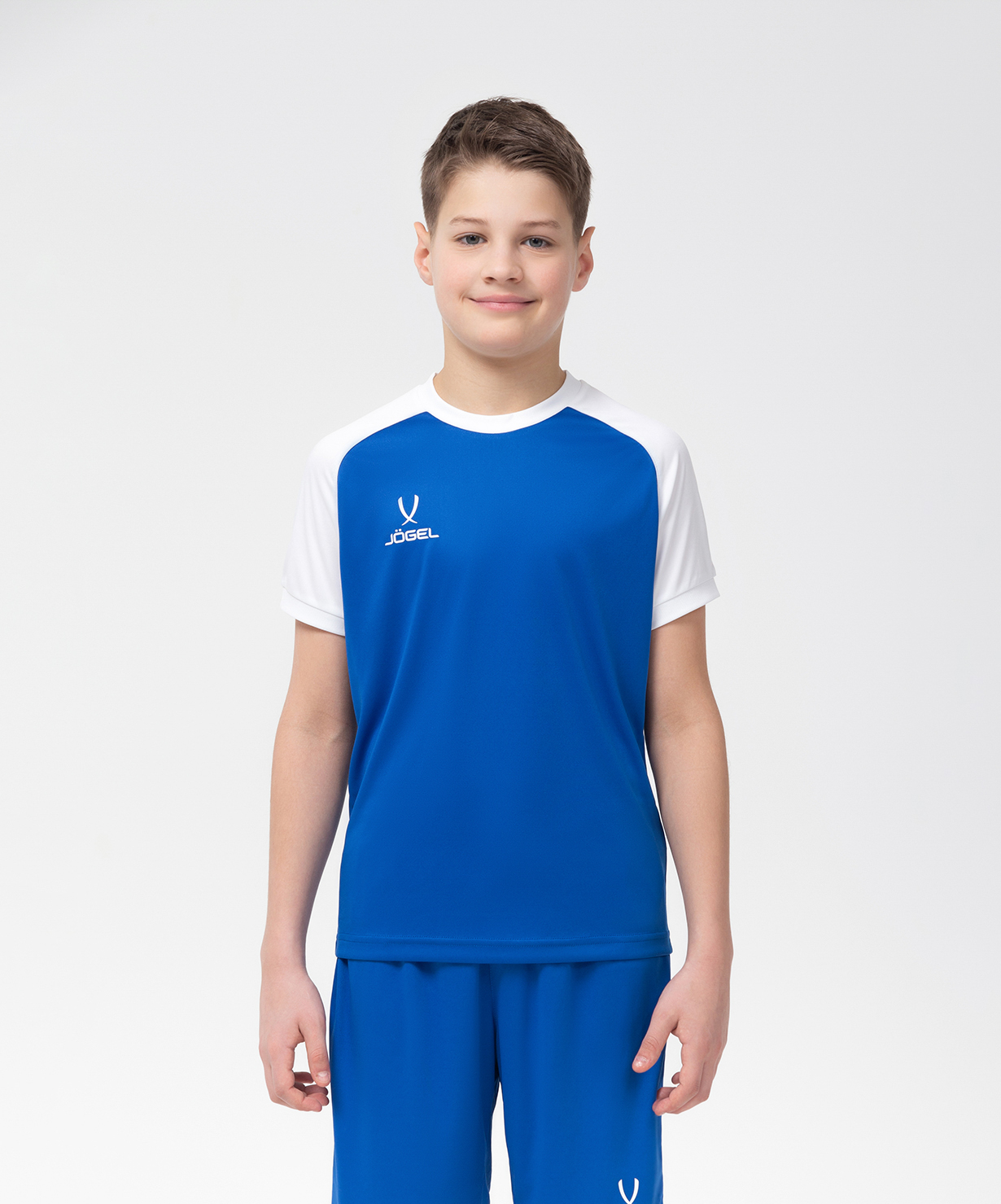Фото Футболка игровая JOGEL CAMP Reglan Jersey, синий/белый, детский со склада магазина Спортев