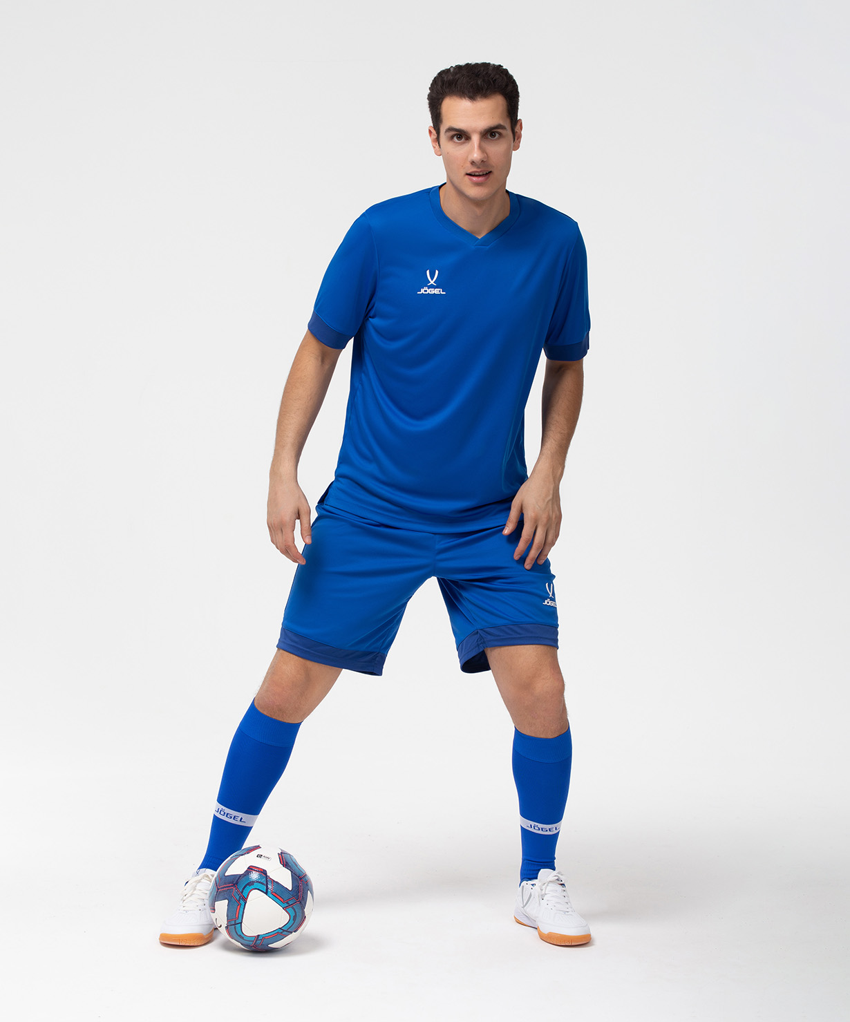 Фото Шорты игровые JOGEL DIVISION PerFormDRY Union Shorts, синий/темно-синий/белый со склада магазина Спортев