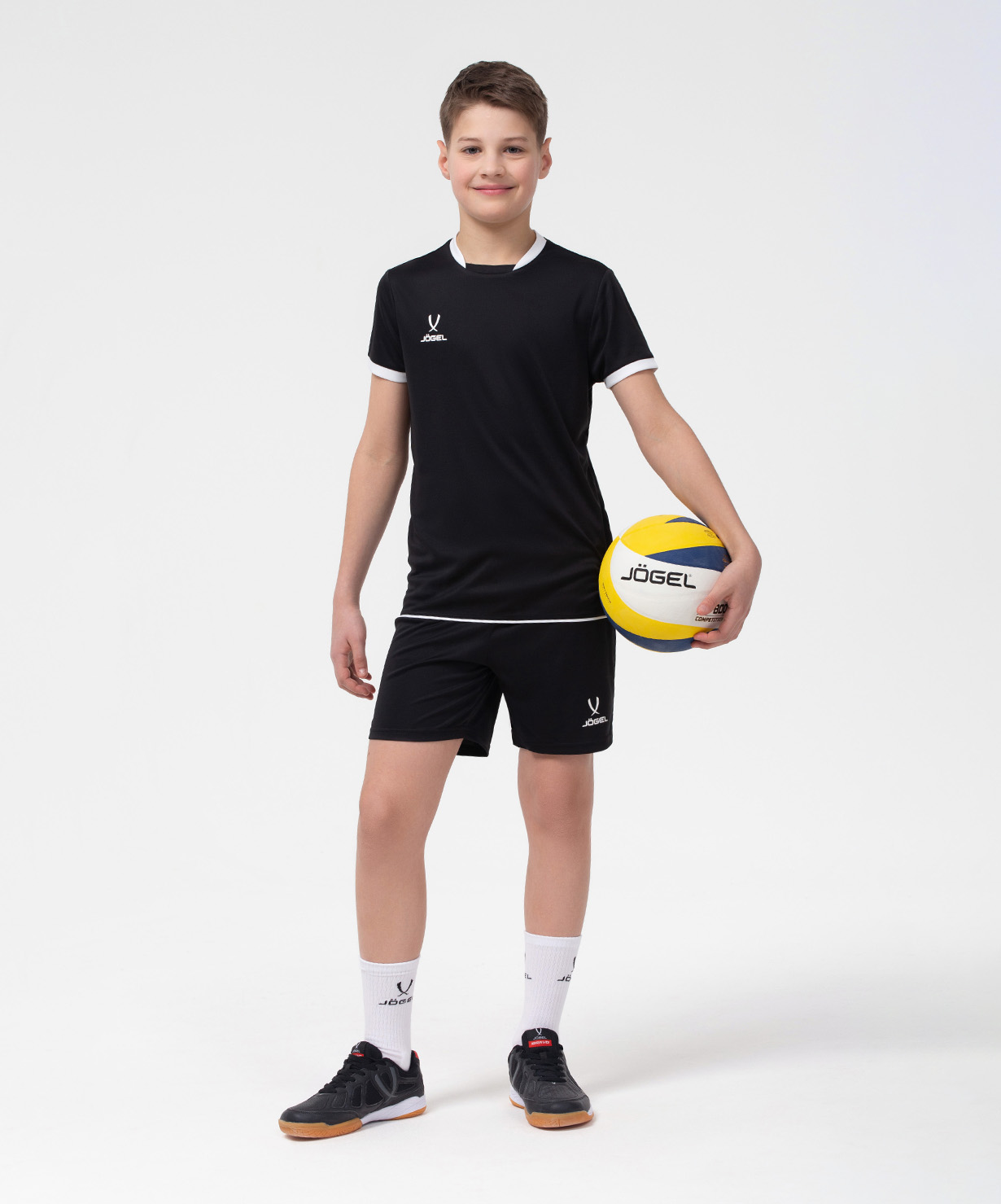 Фото Шорты волейбольные JOGEL CAMP, черный, детский со склада магазина Спортев