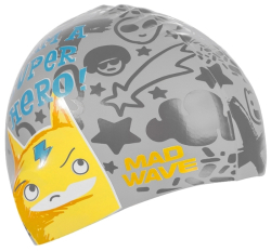 Шапочка для плавания Mad Wave Super Hero Junior Silver M0570 03 0 12W