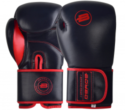 Перчатки боксерские BoyBo Rage кожа черно-красные BBG200