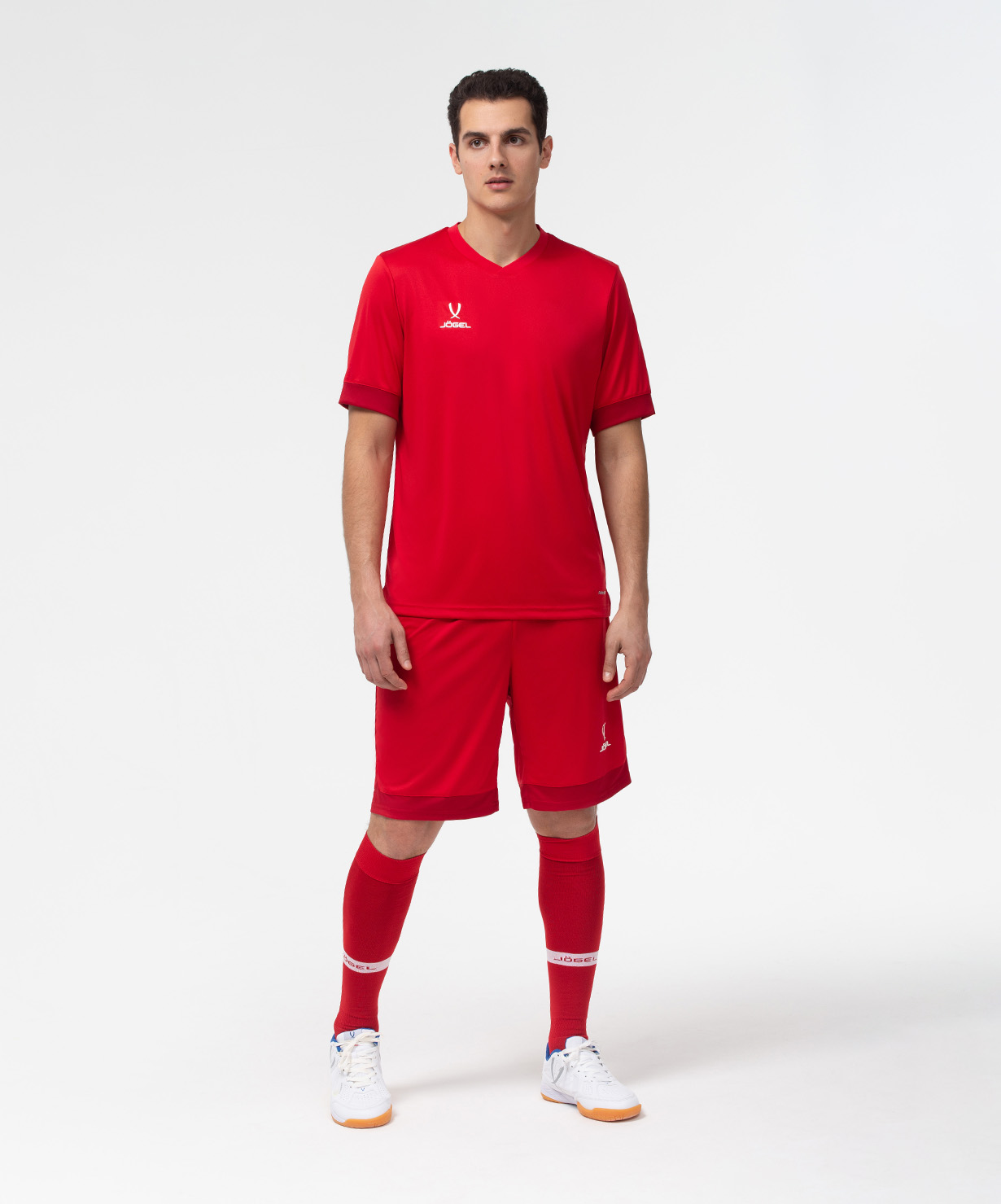 Фото Шорты игровые JOGEL DIVISION PerFormDRY Union Shorts, красный/темно-красный/белый со склада магазина Спортев