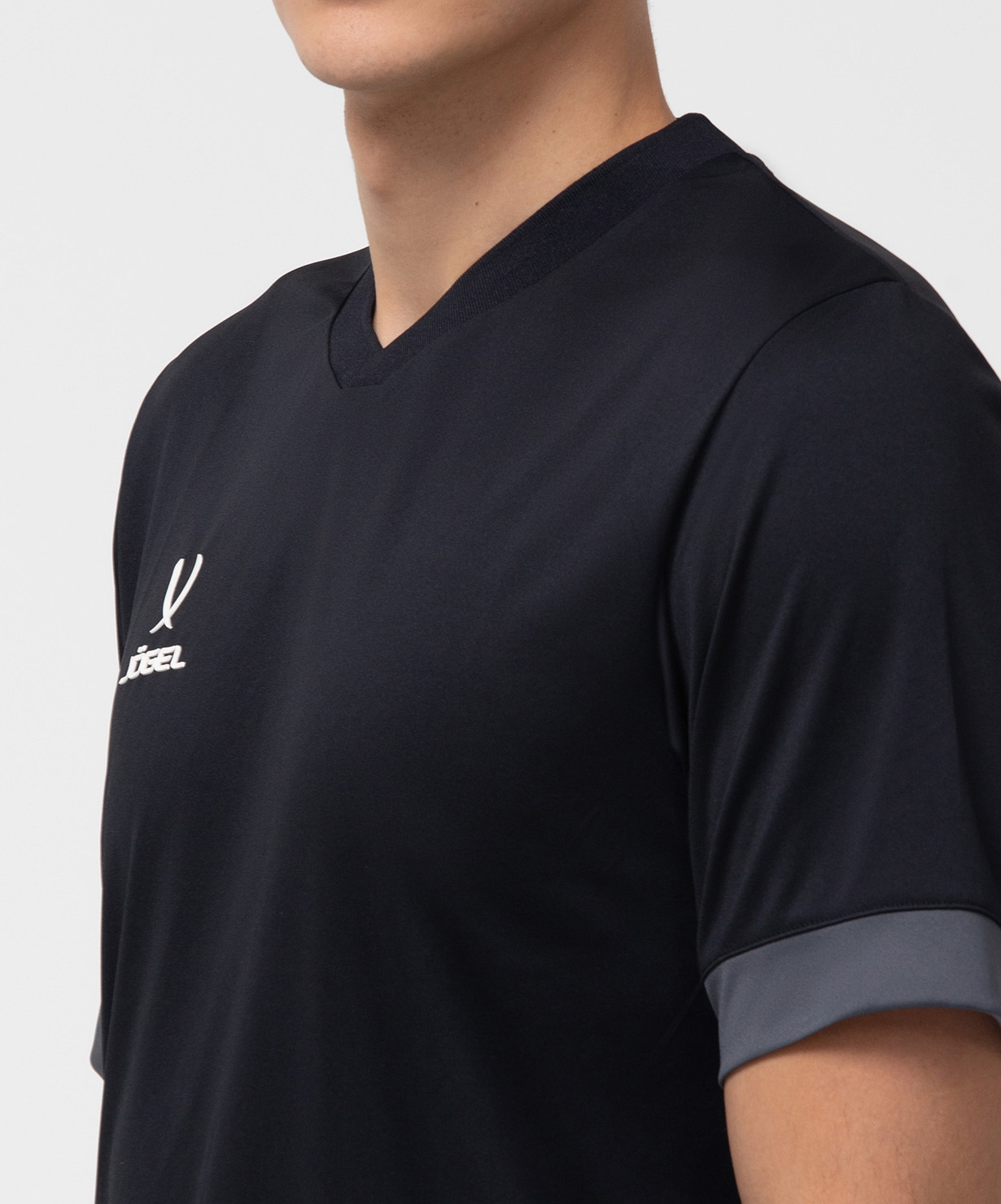 Фото Футболка игровая JOGEL DIVISION PerFormDRY Union Jersey, черный/темно-серый/белый со склада магазина Спортев