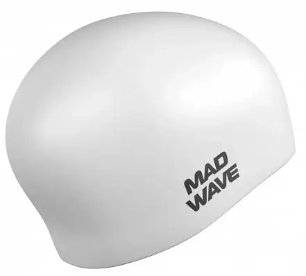 Фото Шапочка для плавания Mad Wave Long Hair Silicone white M0511 01 0 02W со склада магазина СпортЕВ