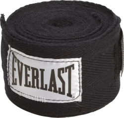 Бинты боксерские 3.5 м хлопок/полиэстер Everlast черные 4466BK