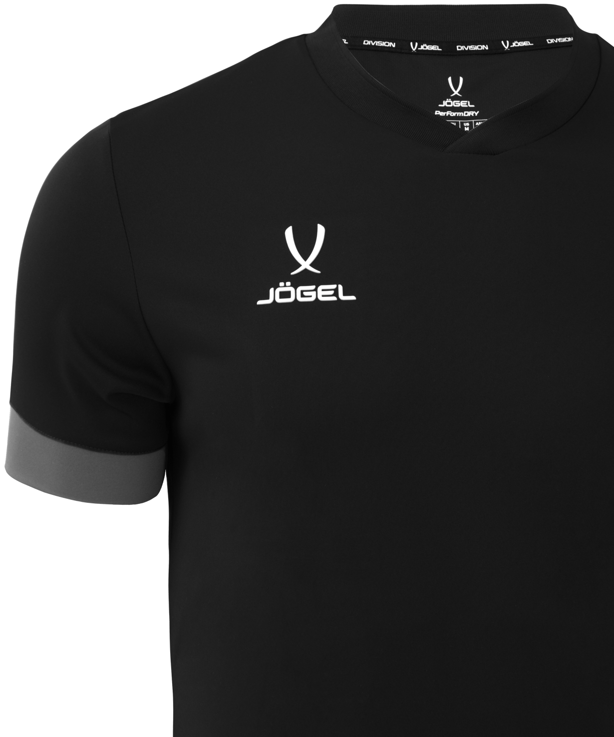 Фото Футболка игровая JOGEL DIVISION PerFormDRY Union Jersey, черный/темно-серый/белый со склада магазина Спортев