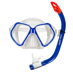 Набор для плавания Alpha Caprice (маска+трубка) M243+SN97 синий/белый
