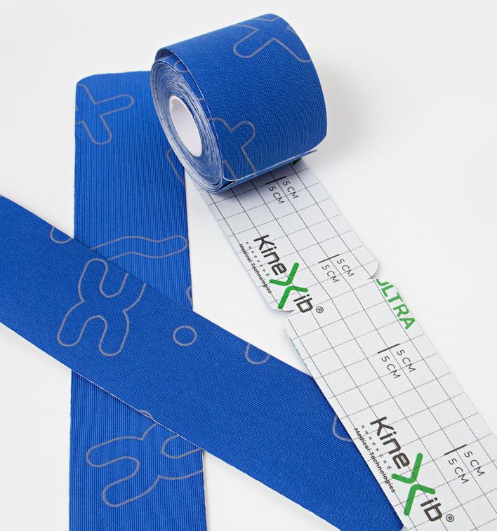 Фото Тейп Кинезио Kinexib Ultra 5 м * 5 см синий 20322 со склада магазина Спортев