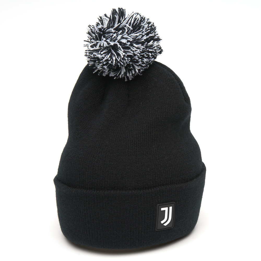 Фото Шапка FC Juventus с помпоном полимерный шеврон черная р.55-58 37306 со склада магазина Спортев