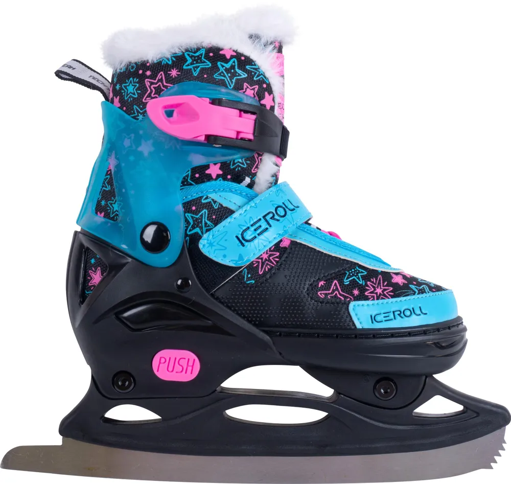 Фото Коньки раздвижные TechTeam Iceroll черный/голубой со склада магазина Спортев