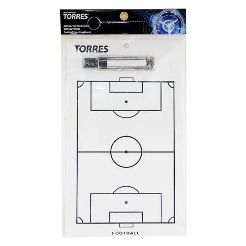 Фото Доска тактическая для футбола Torres маркерная с зажимом TR1002S со склада магазина СпортЕВ