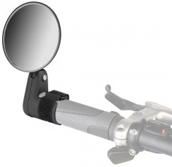 Зеркало заднего вида DX-2002V, крепление на липучке, d-75 мм, общая длина 125 мм, пластик 220015