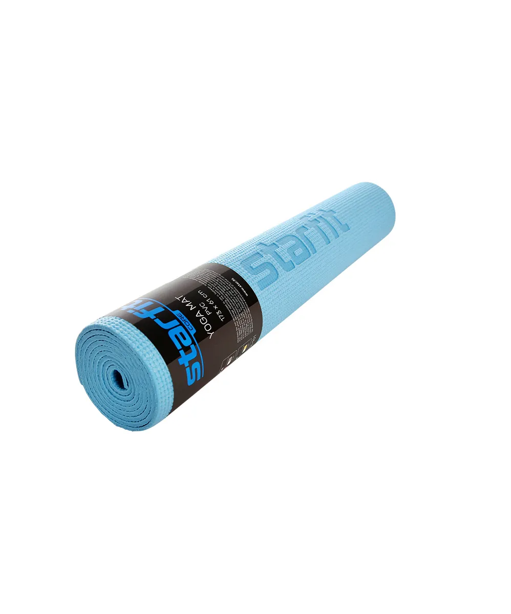 Фото Коврик для йоги 173x61x0,5 см StarFit FM-101 PVC синий пастель  18902 со склада магазина СпортЕВ