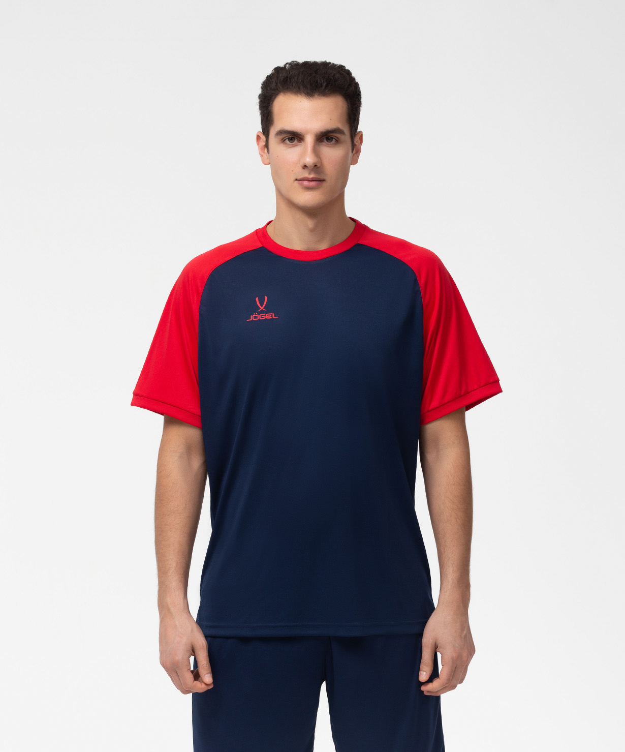 Фото Футболка игровая JOGEL CAMP Reglan Jersey, темно-синий/красный со склада магазина Спортев