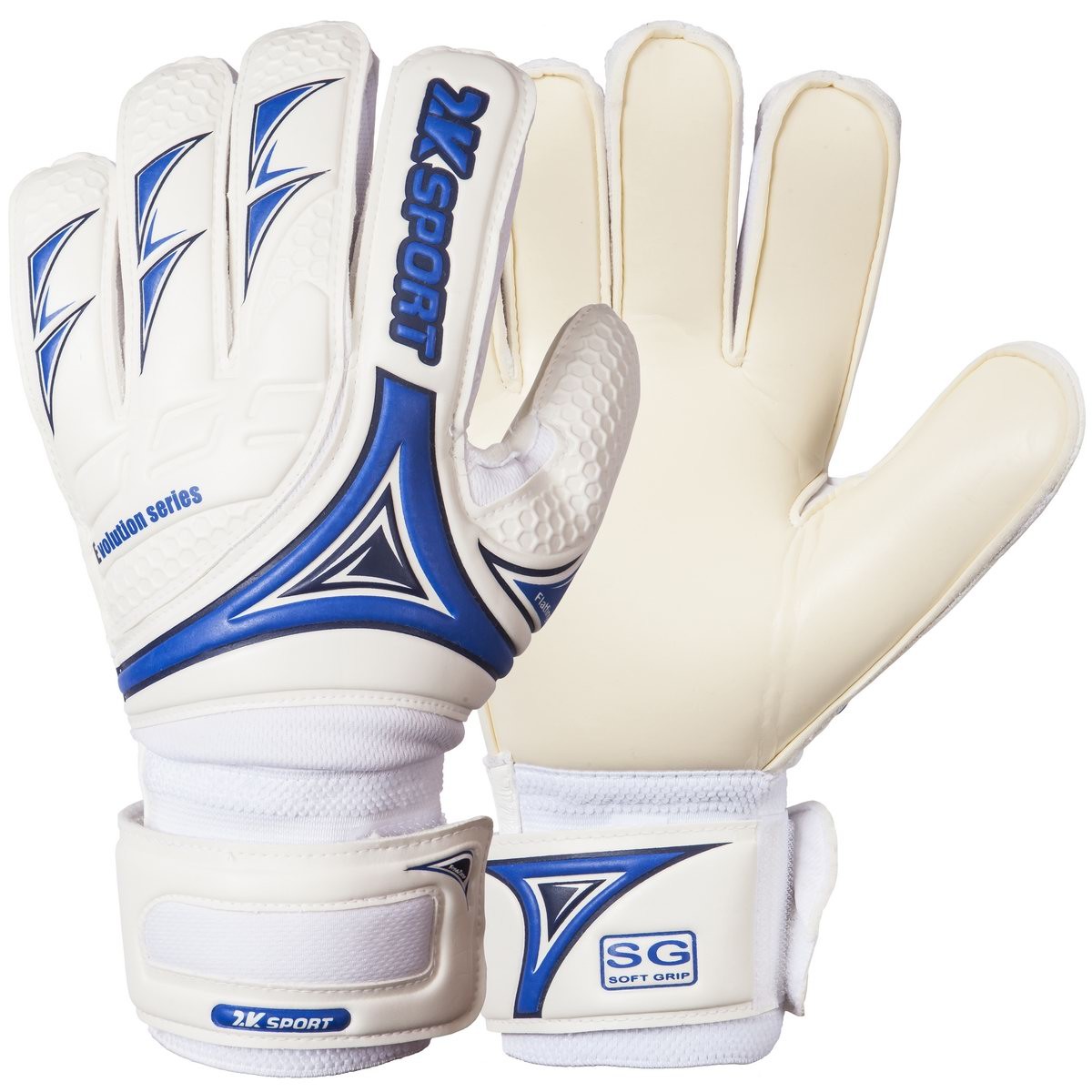 Фото Перчатки вратарские 2K Sport Evolution бело-голубой 124915 со склада магазина Спортев