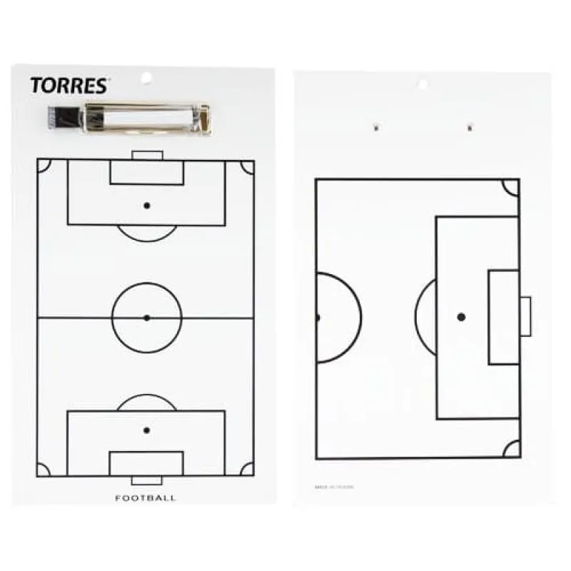 Фото Доска тактическая для футбола Torres маркерная с зажимом TR1002S со склада магазина СпортЕВ