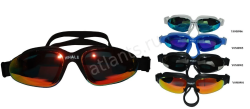 Очки для плавания Whale Y08901(CF-8901) для взрослых черный/черный