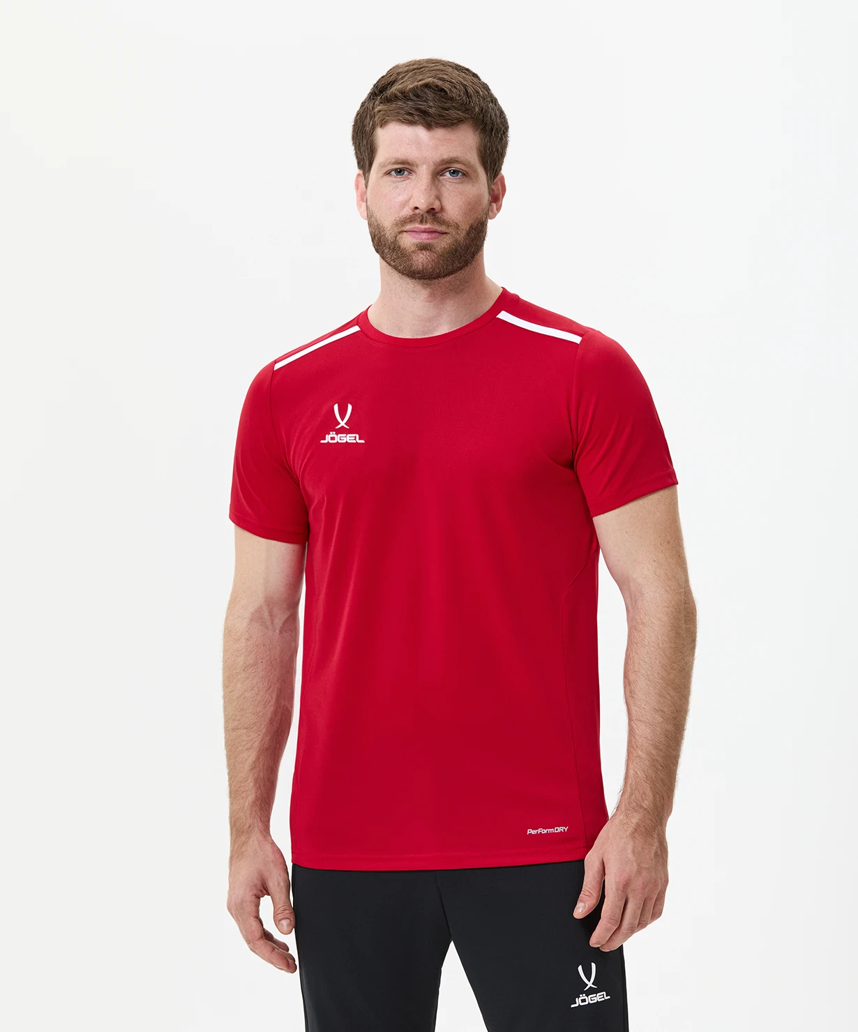 Фото Футболка тренировочная Jogel Division Training Tee красная 3967 со склада магазина Спортев