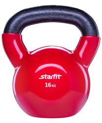 Гиря виниловая 16 кг StartFit DB-401 красная 7107