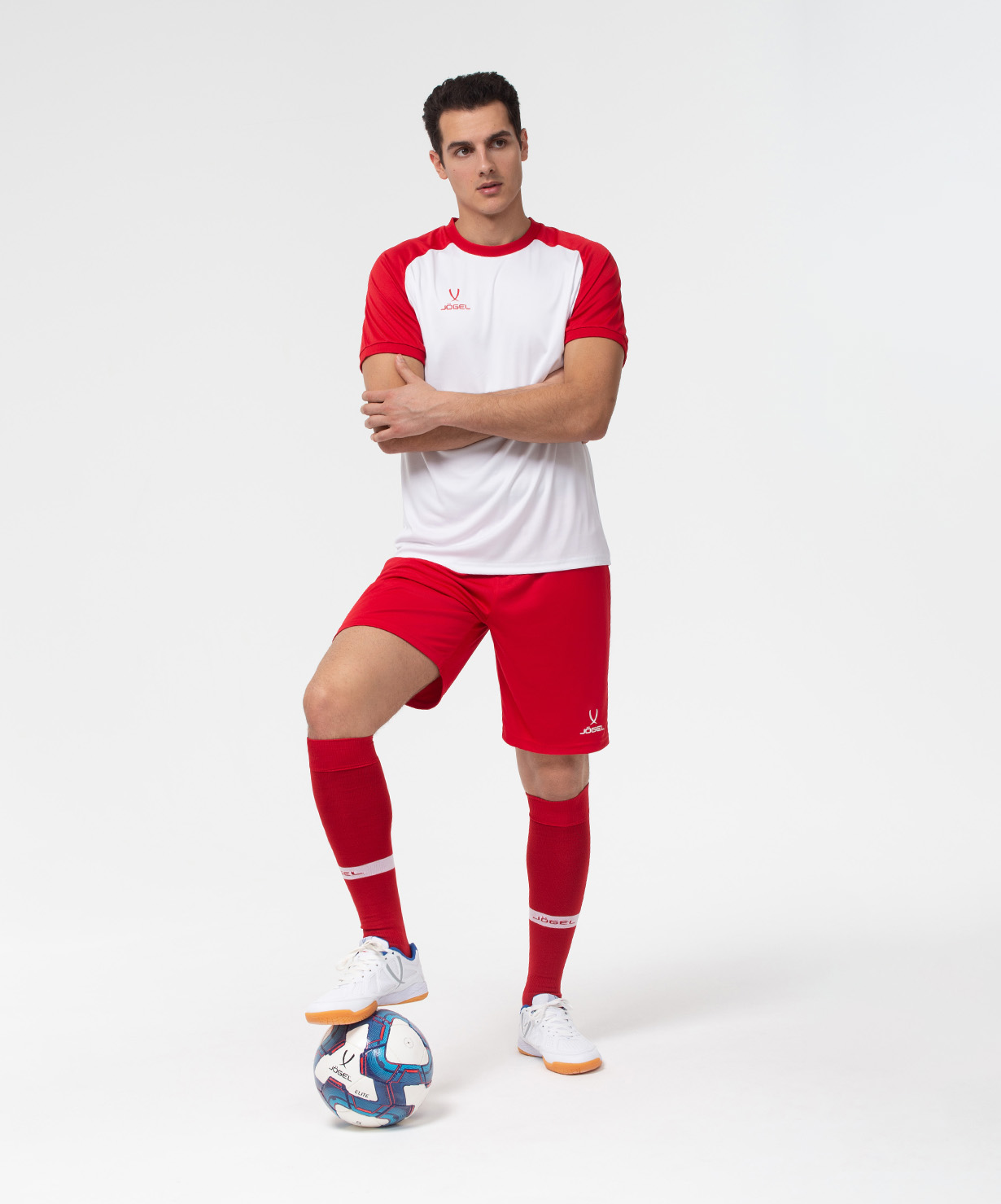 Фото Шорты игровые JOGEL CAMP Classic Shorts, красный/белый со склада магазина Спортев