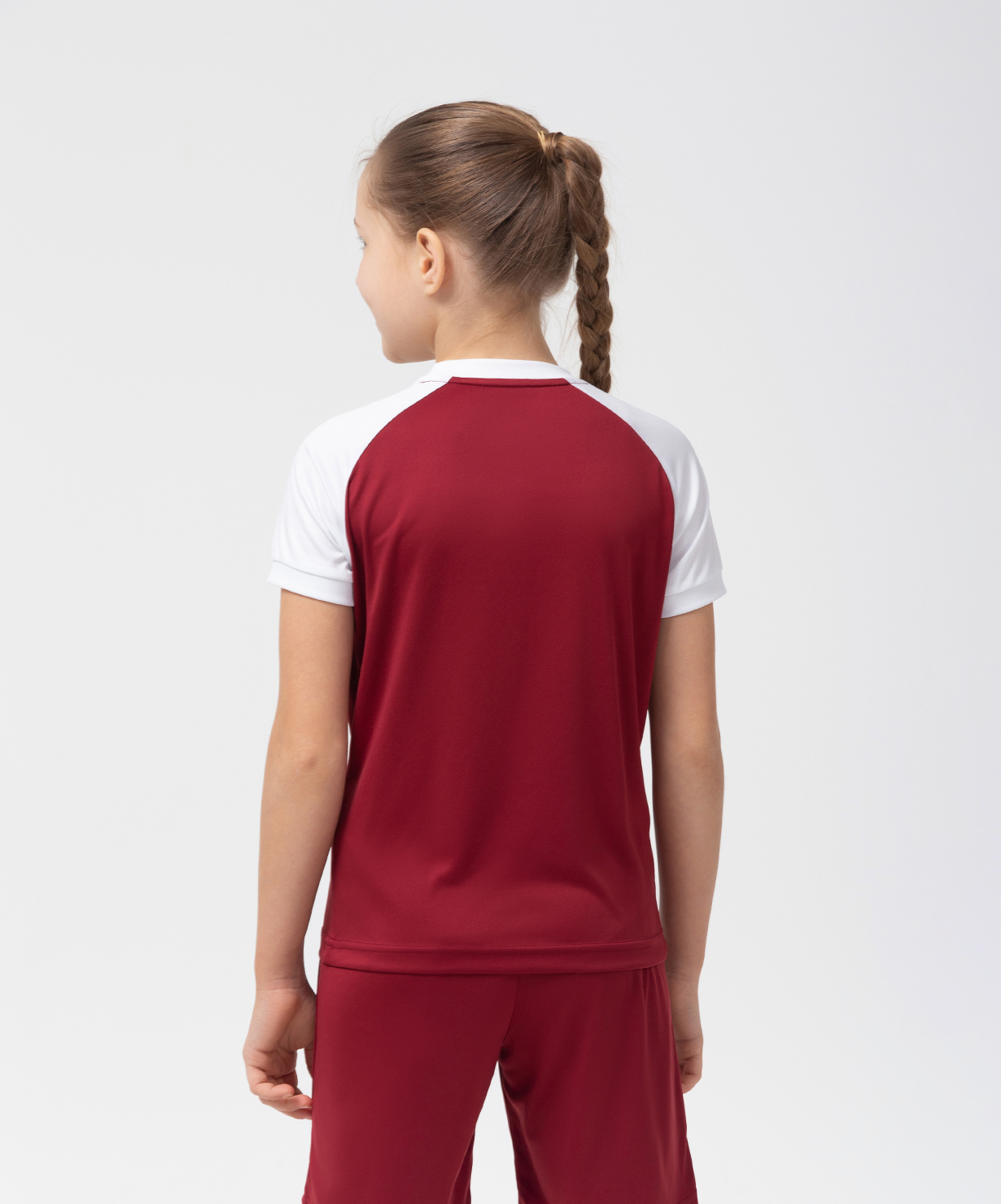 Фото Футболка игровая JOGEL CAMP Reglan Jersey, гранатовый/белый, детский со склада магазина Спортев