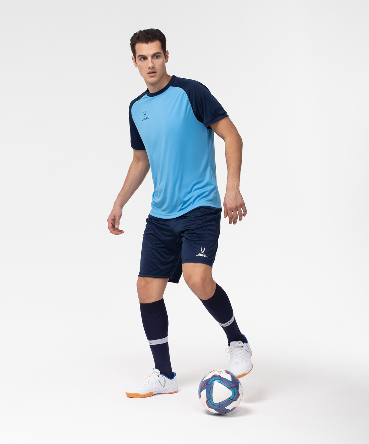 Фото Футболка игровая JOGEL CAMP Reglan Jersey, синий/темно-синий со склада магазина Спортев