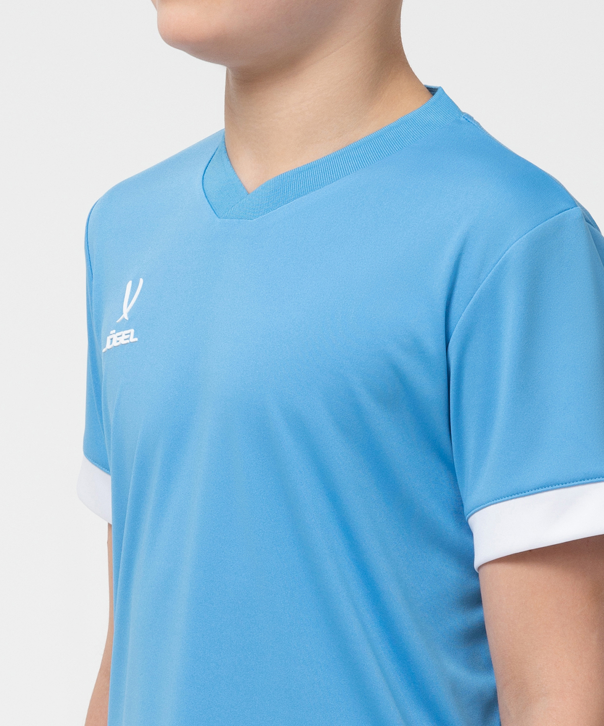 Фото Футболка игровая JOGEL DIVISION PerFormDRY Union Jersey, голубой/белый/белый со склада магазина Спортев