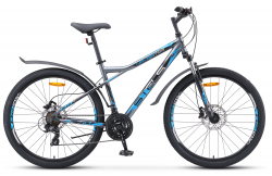 Велосипед Stels Navigator-710 D 27.5" (2021) серый/черный/серебристый V010