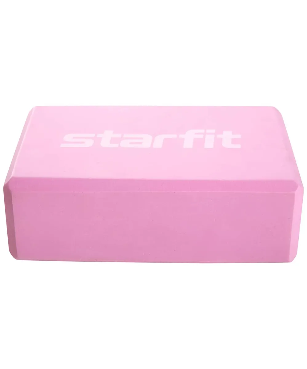 Фото Блок для йоги StarFit YB-200 EVA 22.5х8х15 см розовый пастель 18924 со склада магазина СпортЕВ