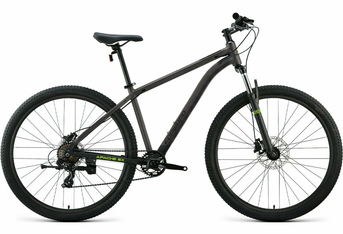 Фото Велосипед Forward Apache SX 27.5 (2026) серый/черный со склада магазина Спортев