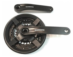 Шатуны Shimano FC-TY301 Tourney 1/2"х3/32" 24/34/42 зуб. 170мм "под квадрат" алюминиевые чёрные 580231 Шатуны Shimano FC-TY301 Tourney 1/2"х3/32" 24/34/42 зуб. 170мм "под квадрат" алюминиевые чёрные 580231
