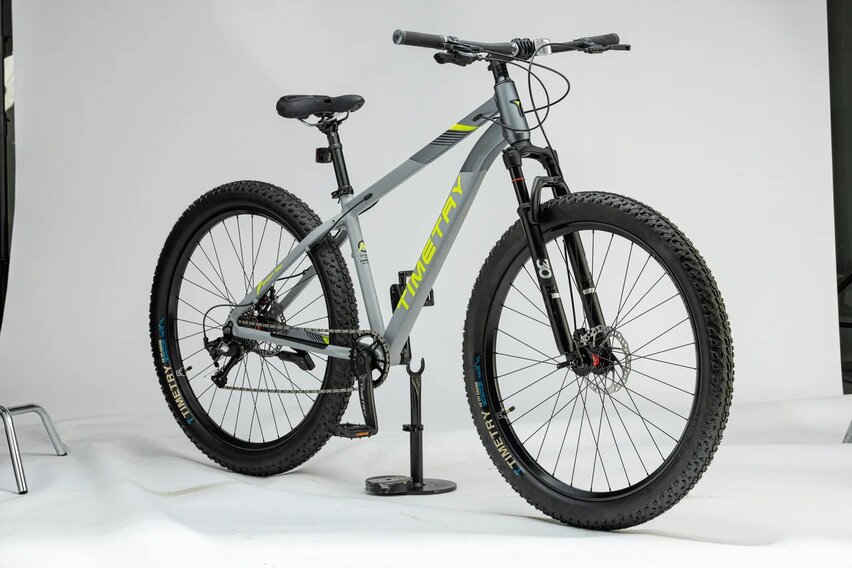 Велосипед Timetry TT299 27.5" 9 скор. серый Фото Велосипед Timetry TT299 27.5" 9 скор. серый со склада магазина Спортев