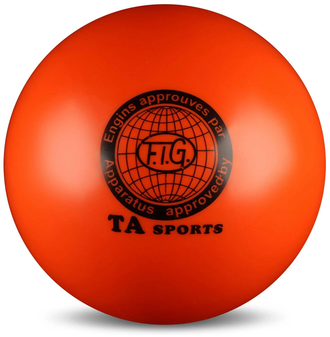 Фото Мяч для художественной гимнастики 15 см 300 г металлик оранжевый I-1 со склада магазина СпортЕВ
