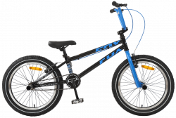 Велосипед BMX TechTeam Fox 20" (2021) черно-синий