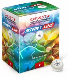 Мяч для настольного тенниса Start Line Club 1* Select New белый 1 шт 311209