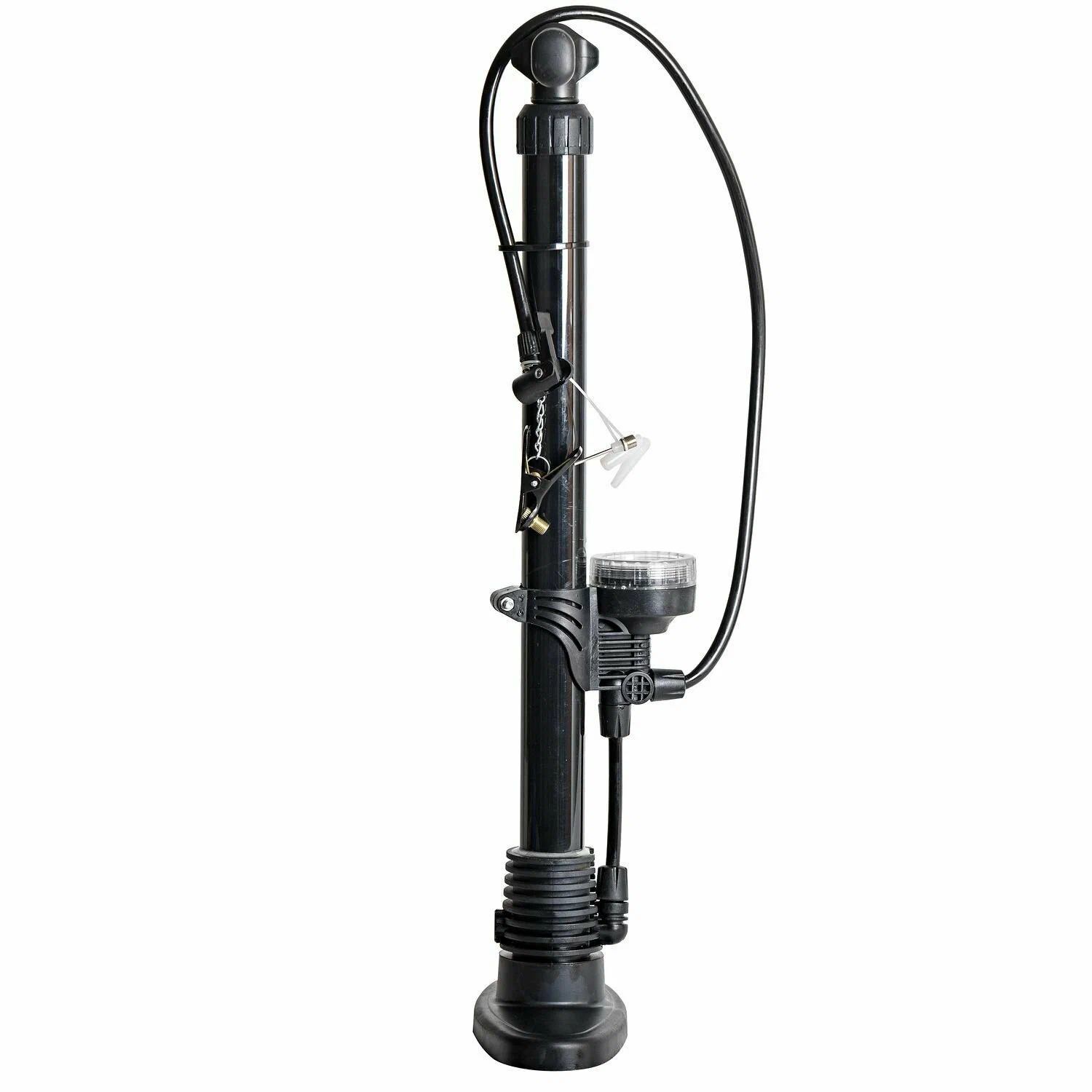 Фото Насос PAC 38x530 мм напольный с манометром, высокопрочный пластик, авто/вело + игла Т15707 со склада магазина Спортев