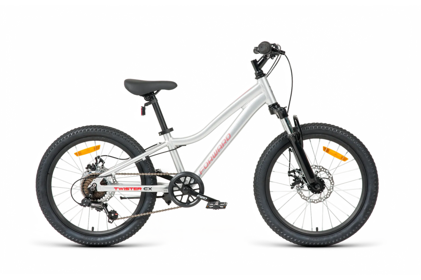 Фото Велосипед Forward Twister CX 20 (2026) серебристый со склада магазина Спортев