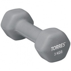 Гантель неопреновая 3 кг Torres серый PL55013