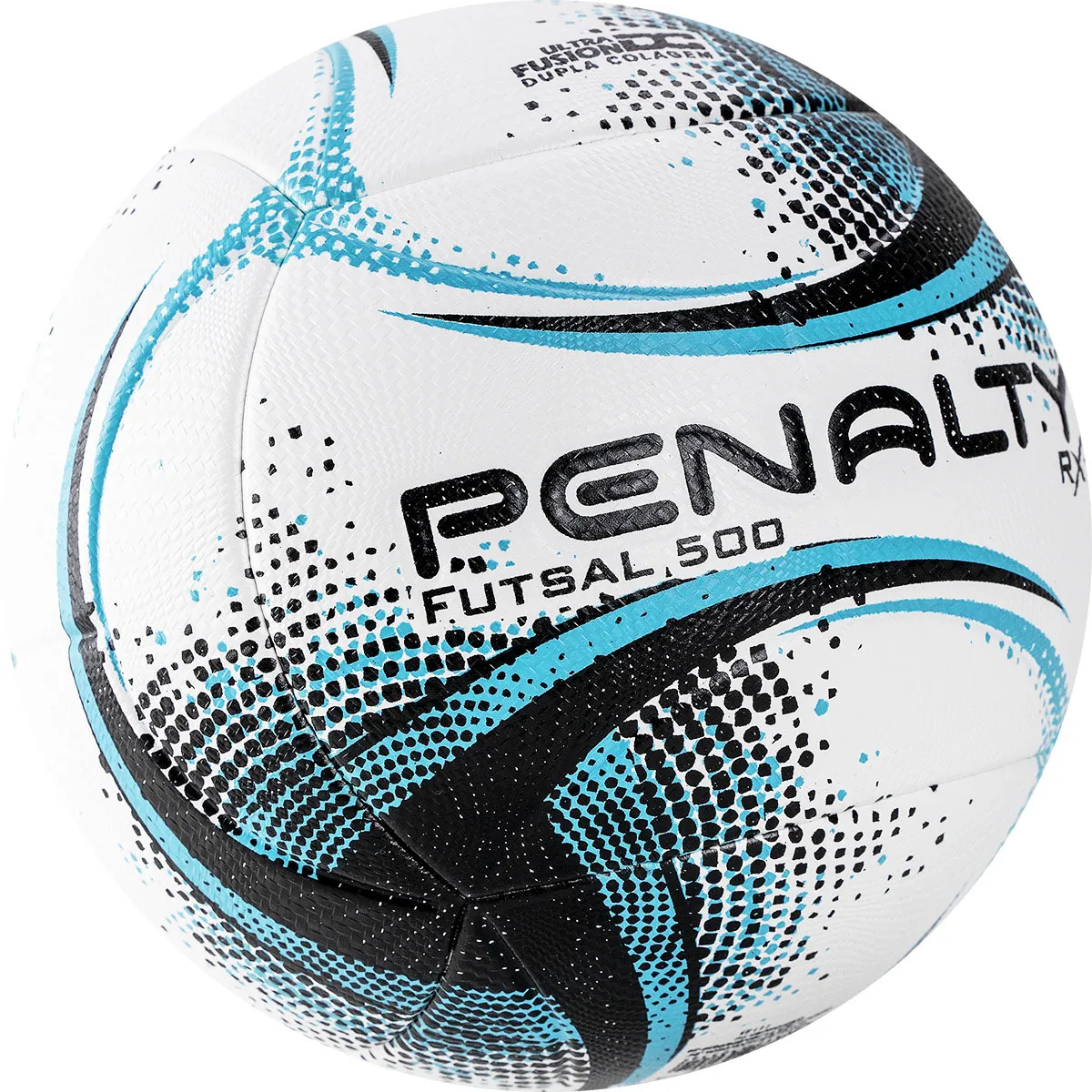Фото Мяч футзальный Penalty Futsal 500 RX XXI №4 бело-черно-голубой 5212991140-U со склада магазина СпортЕВ