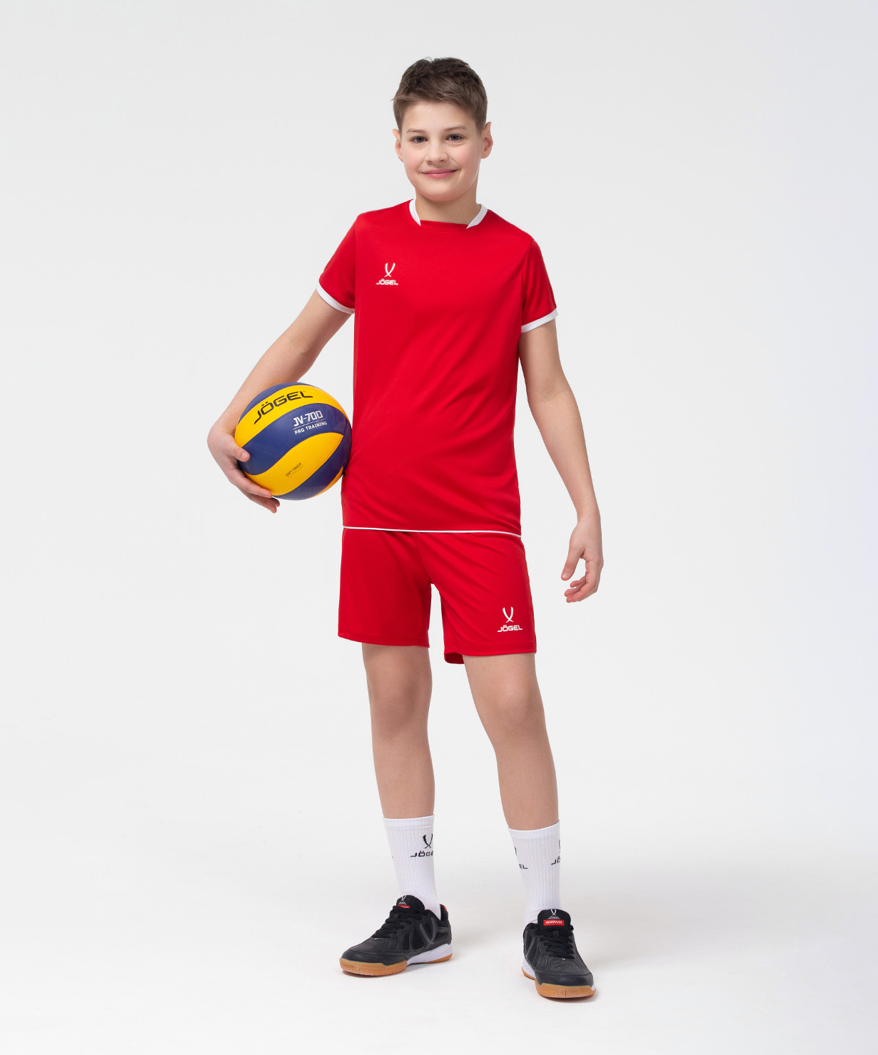 Фото Шорты волейбольные JOGEL CAMP, красный, детский со склада магазина Спортев