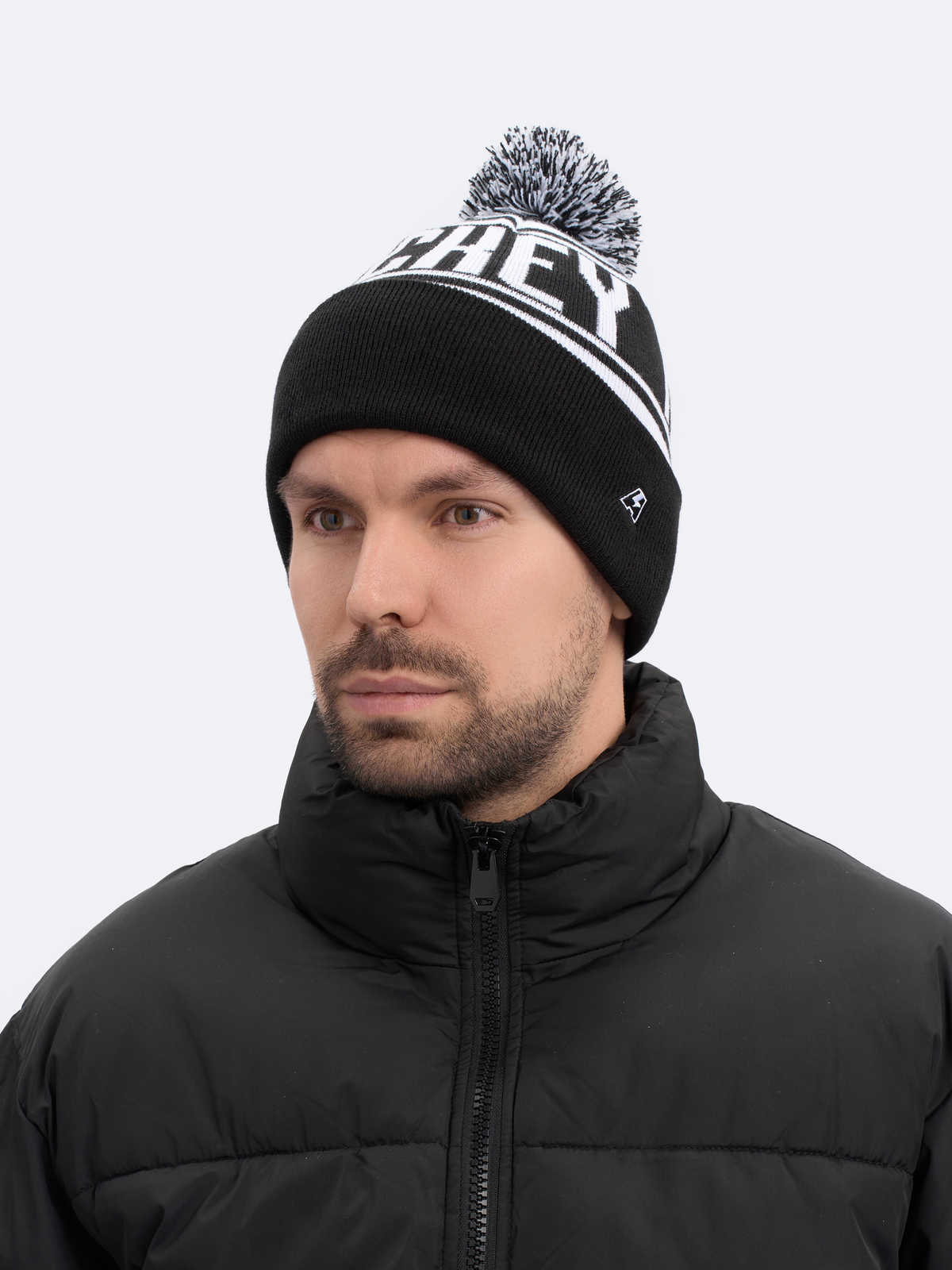 Фото Шапка А&C с помпоном черная р.55-58 11693 со склада магазина Спортев