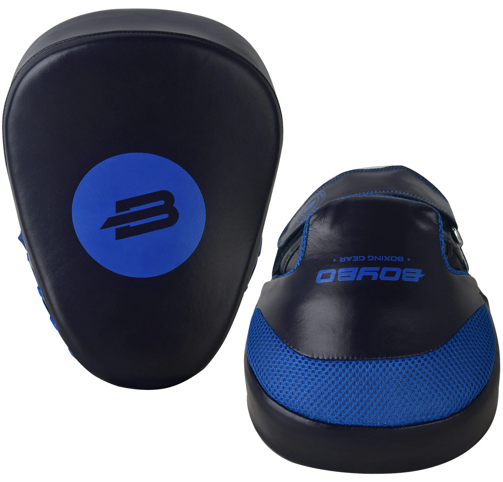 Фото Лапы BoyBo Hook кожа черно-синие BPM420 со склада магазина Спортев