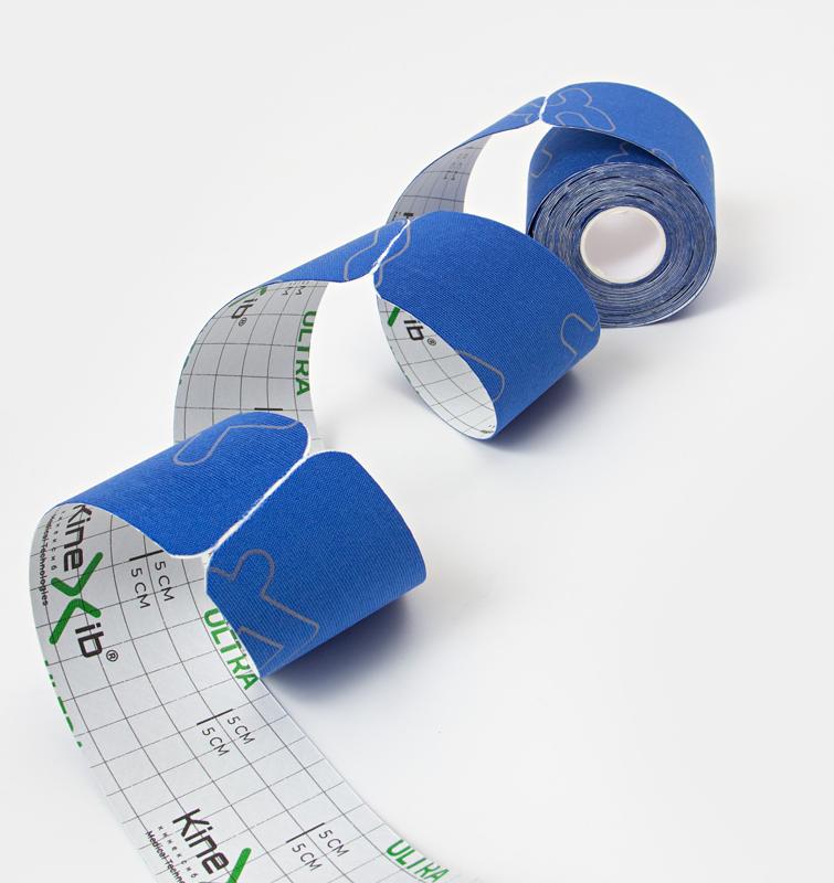 Фото Тейп Кинезио Kinexib Ultra 5 м * 5 см синий 20322 со склада магазина Спортев