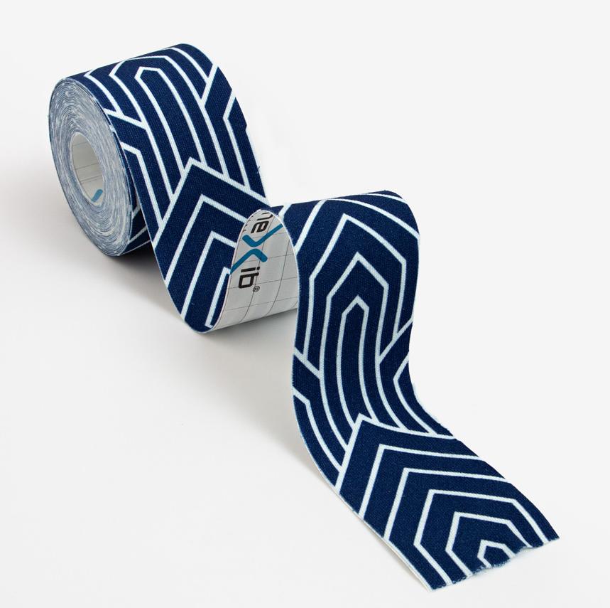 Фото Тейп Кинезио Kinexib Pro 5 м * 5 см синий/белый 28281 со склада магазина Спортев