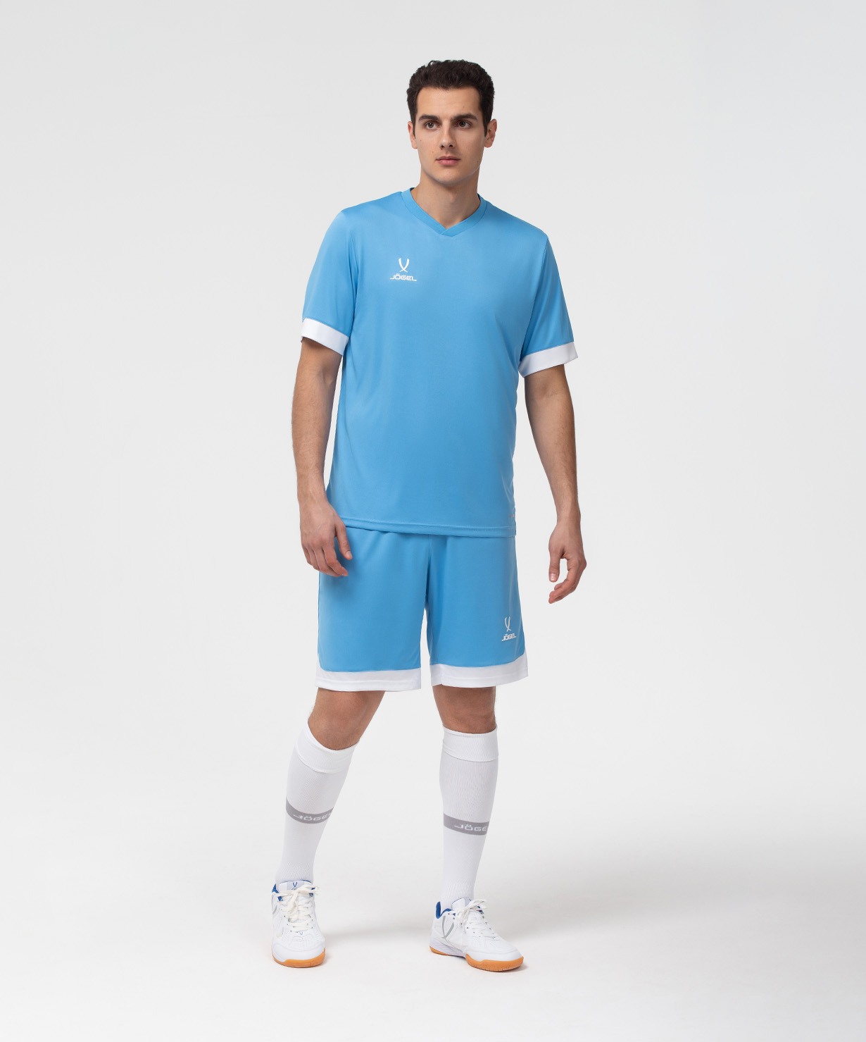 Фото Шорты игровые JOGEL DIVISION PerFormDRY Union Shorts, голубой/белый/белый со склада магазина Спортев