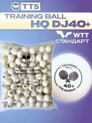 Мяч для настольного тенниса TTS TRAINING BALL HQ 40+ белый (1 шт)