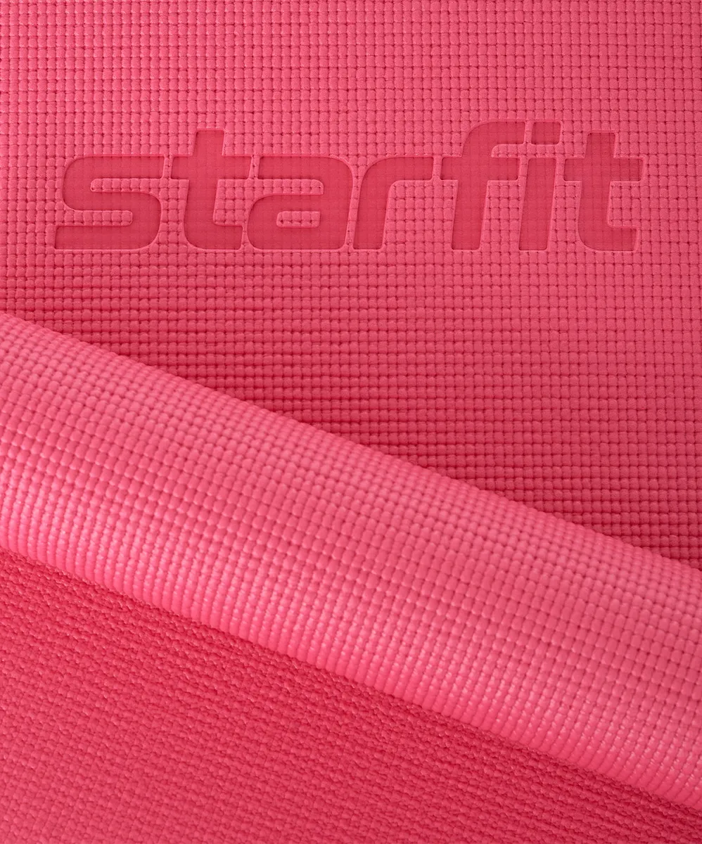 Фото Коврик для йоги 173x61x0,6 см StarFit FM-101 PVC розовый 18903 со склада магазина СпортЕВ