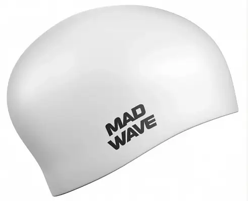 Фото Шапочка для плавания Mad Wave Long Hair Silicone white M0511 01 0 02W со склада магазина СпортЕВ